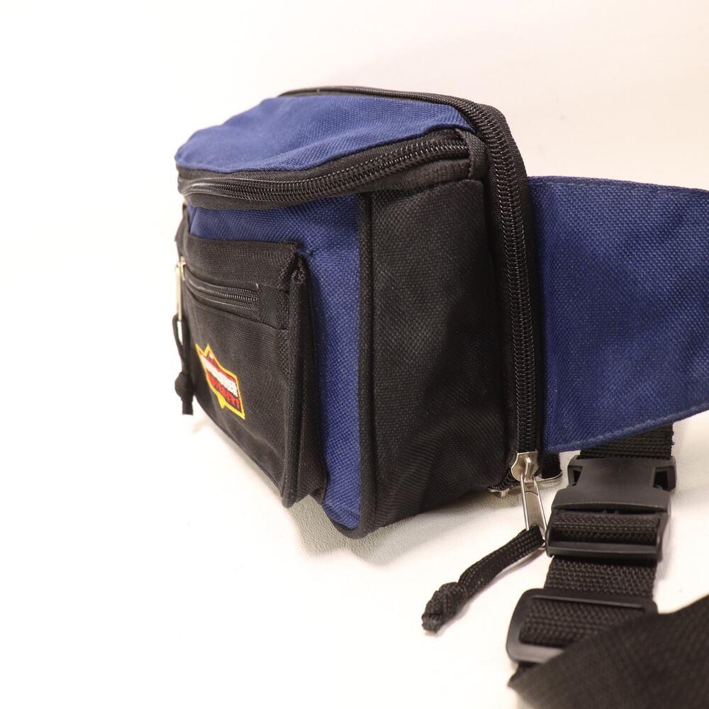 Trail Maker Fanny Pack Unisex Black Blue Nylon Purse Pouch Bag Adjustable Strap - Picture 7 of 15